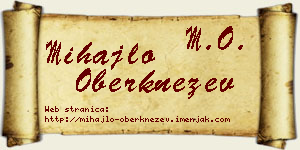 Mihajlo Oberknežev vizit kartica